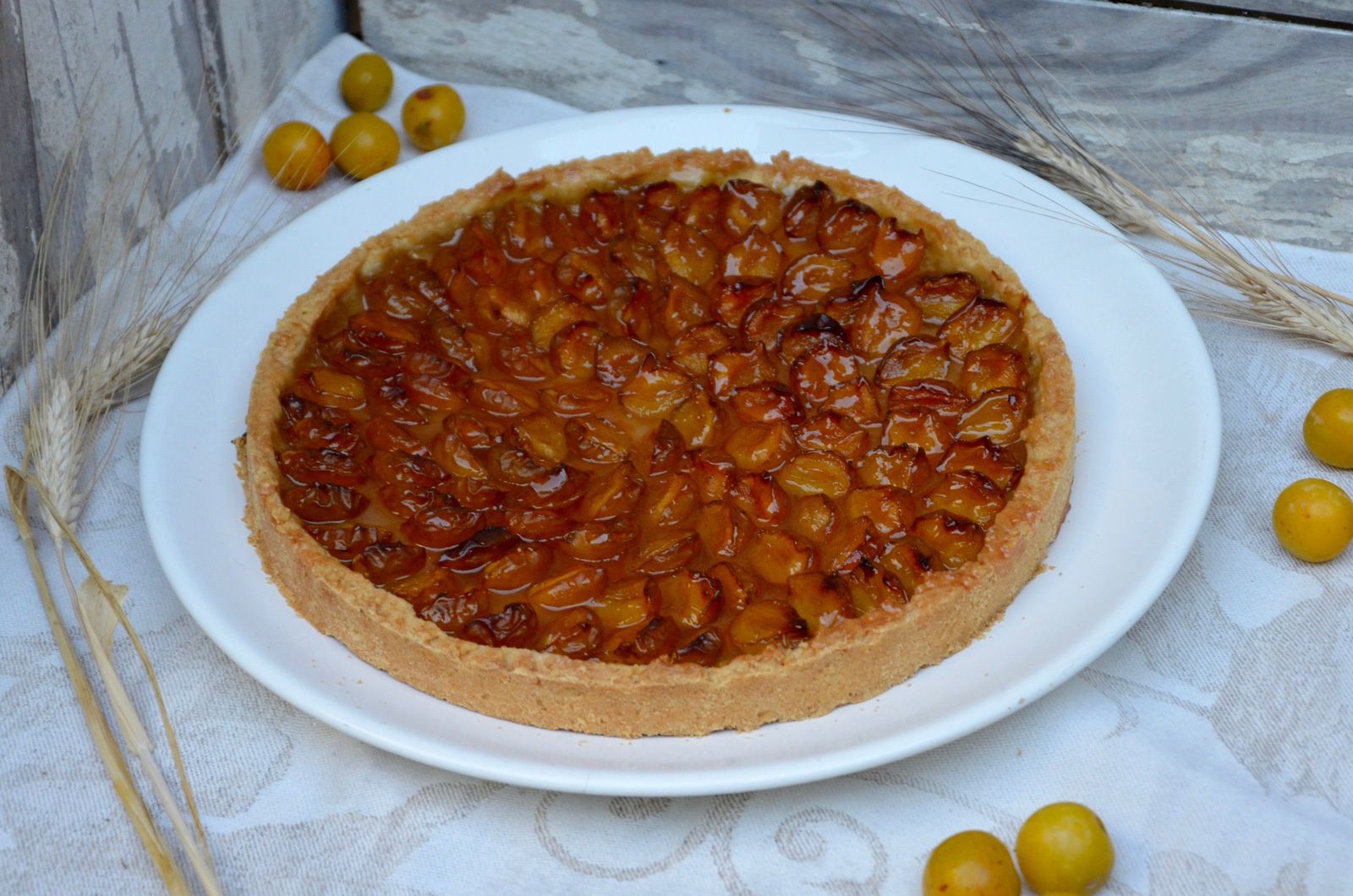 tarte aux mirabelles et aux amandes