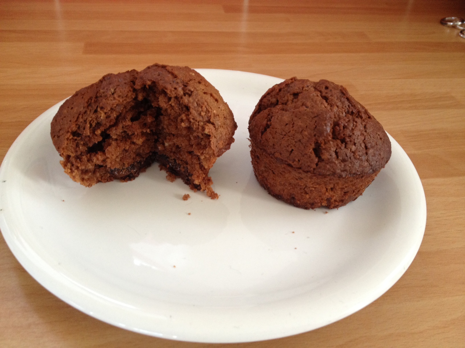 Muffins au chocolat coeur fondant et pépites de chocolat blanc