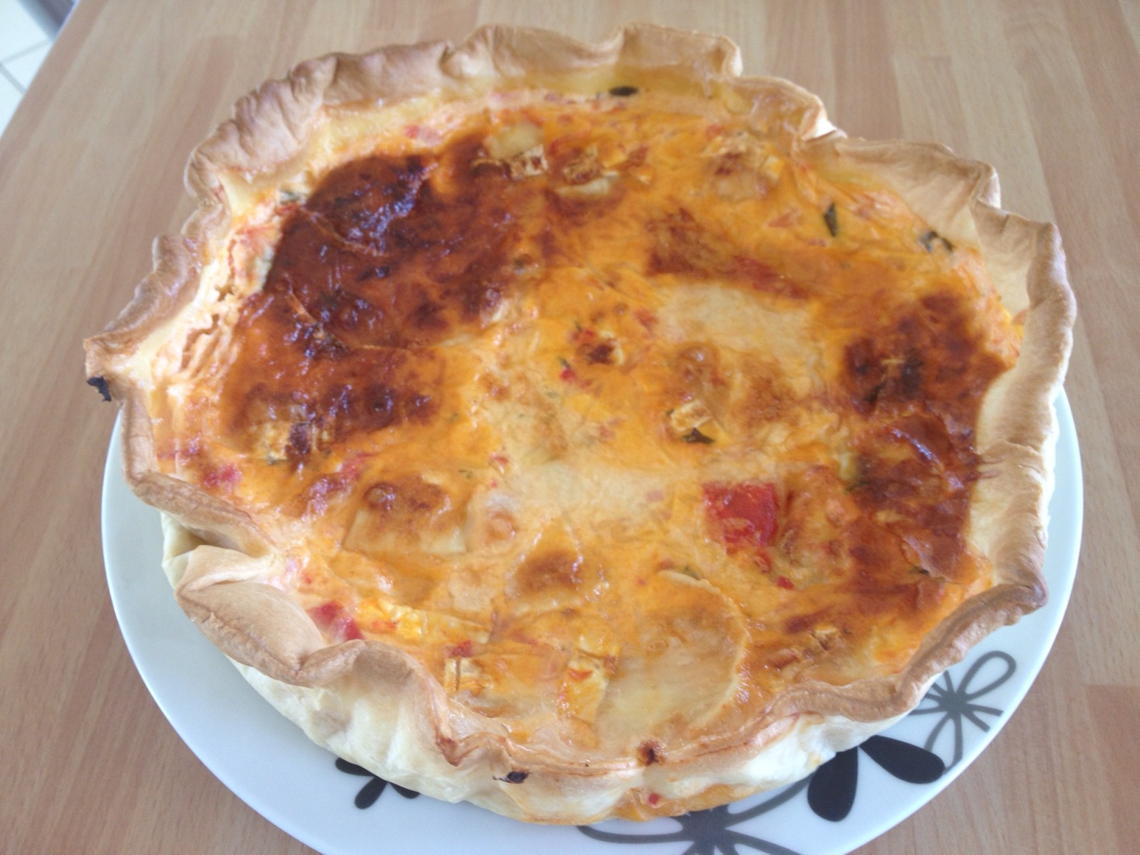 Quiche chèvre et tomates basilic