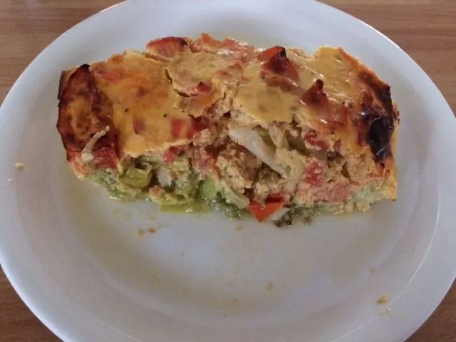 Gratin poireaux tomates et chevre