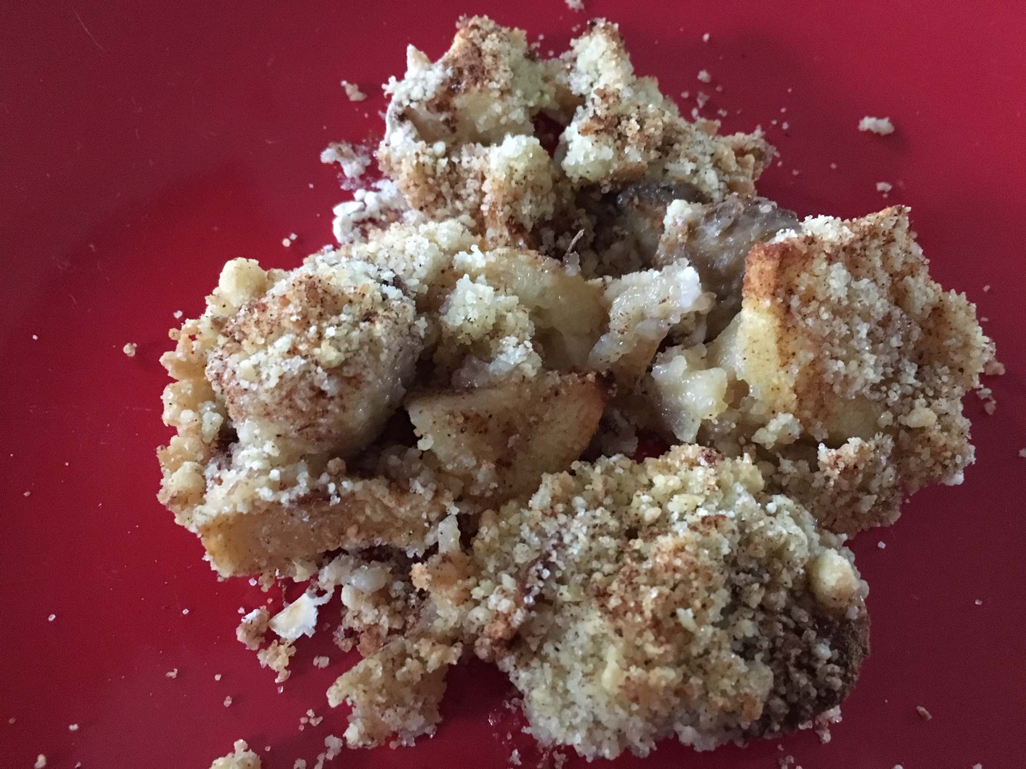 crumble pomme banane cannelle