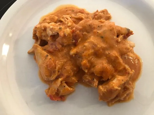 Poulet à la crème tomate et basilic