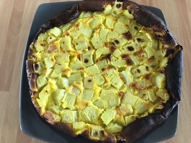 Clafoutis a la rhubarbe